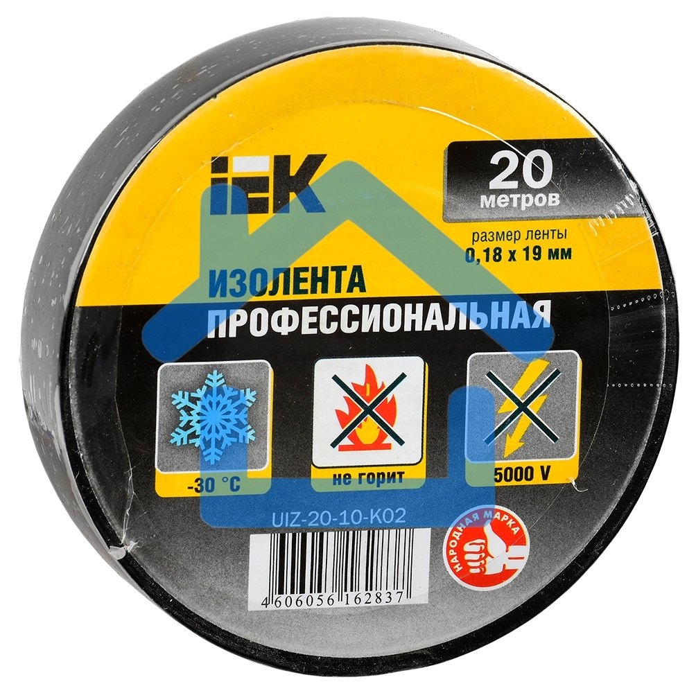 Изолента Iek UIZ-20-10-K02 0,18х19 мм черная 20 метров ИЭК