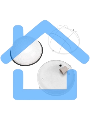 Светильник ЖКХ-03 под лампу круг 250х105мм IP65 Rexant