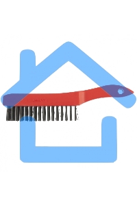 Щетка Matrix зачистная 6-и рядная, закаленная прямая проволока с пластиковой ручкой