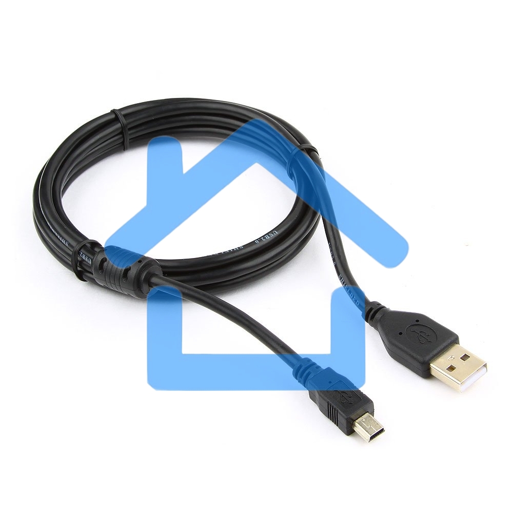 Кабель Gembird PRO CCF-USB2-AM5P-6 USB 2.0 кабель для соед. 1.8м А-miniB (5 pin) позол.конт., фер.кол.