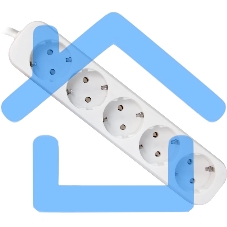 Удлинитель Defender E530 белый 3.0 м, 5 розеток 