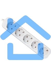 Удлинитель Defender E530 белый 3.0 м, 5 розеток 