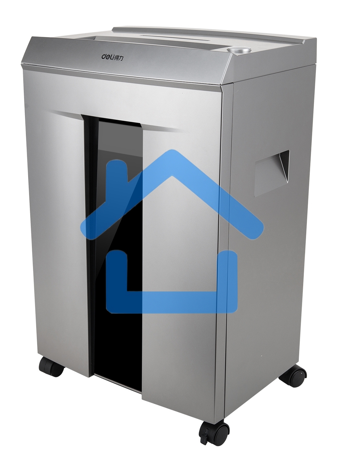 Шредер Deli 9959 серый с автоподачей (секр.P-6)/фрагменты/7лист./30лтр./скрепки/скобы