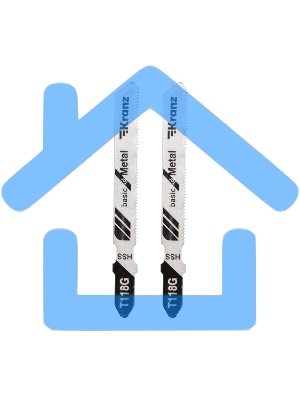 Пилка для электролобзика по металлу KRANZ T118G 76 мм 25 зубьев на дюйм 0,9-1,2 мм (2 шт./уп.) 