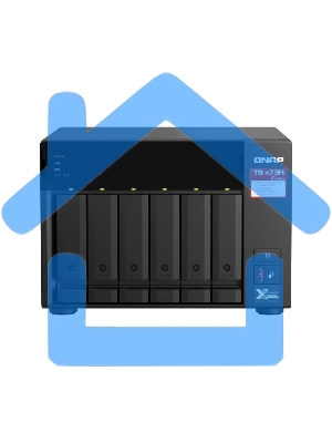 Сетевое хранилище без дисков SMB QNAP TS-673A-8G NAS, 6 trays 3,5