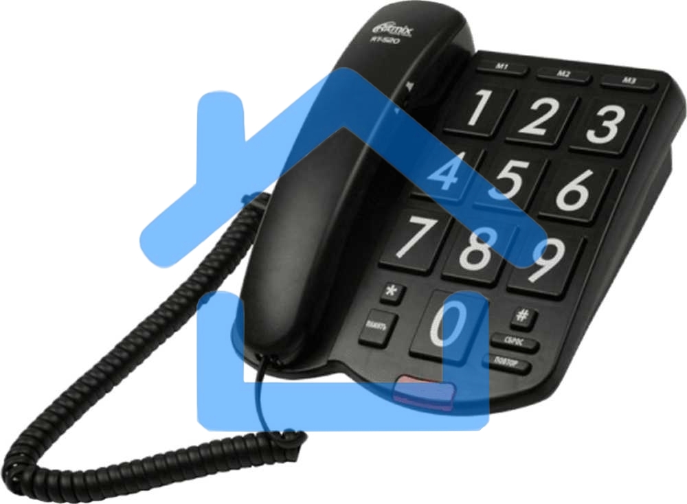 Телефон проводной Ritmix RT-520 черный