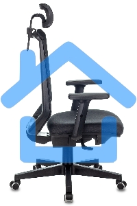 Кресло руководителя Бюрократ EXPERT TW-01 черный 38-418, сетка/ткань, с подголов. крестовина пластик