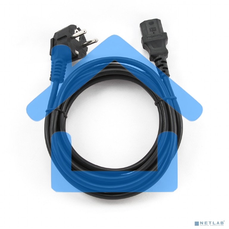 Кабель Gembird Power 250V 10A EUR, VDEКабель питания сетевой, Евровилка, заземление, 5m (PC-186-VDE-5M)