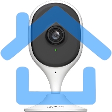 Компактная IP-видеокамера DAHUA DH-IPC-C3AP-0280B с Wi-Fi 2.4ГГц 3Мп, 1/3.2” CMOS, объектив 2.8мм, обнаружение людей, ИК 10м, микрофон, динамик