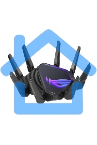 Роутер ASUS ROG GT-AXE16000 802.11 a/b/g/n/ac/ax до 1148 + 4804Мбит/c, 2,4 + 5 гГц, 8 антенн, USB, GbT LAN ; 90IG06W0-MU2A10