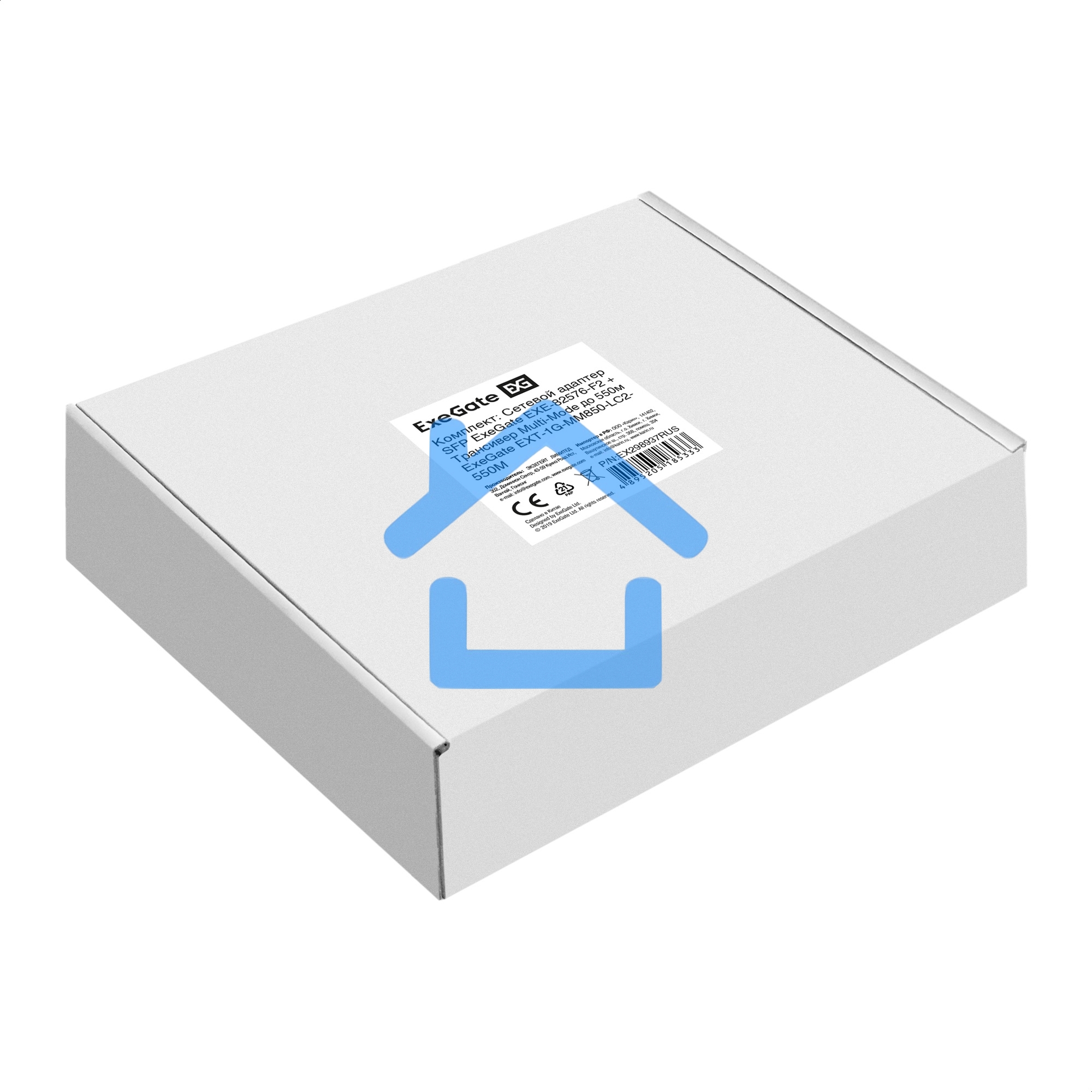 Комплект: Сетевой адаптер SFP ExeGate EXE-82576-F2 + Трансивер Multi-Mode до 550м ExeGate EXT-1G-MM850-LC2-550M (EX296229RUS: PCI-E x1 v2.0, порты 2x SFP (10/100/1000Mb/s), Gigabit Server NIC Intel Chipset 82576-F2 + EX298329RUS: Tx:850/Rx:850 нм, до 550 