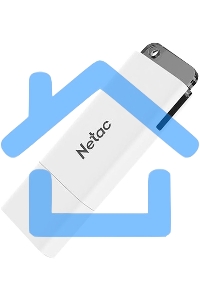 Флешка USB Netac U185, 64 Gb, USB 2.0, NT03U185N-064G-20WH, с колпачком, пластиковая белая