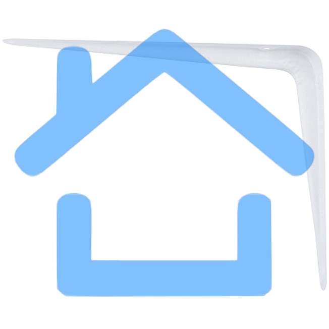 Кронштейн угловой с ребром 100 х 125 мм, белый Сибртех