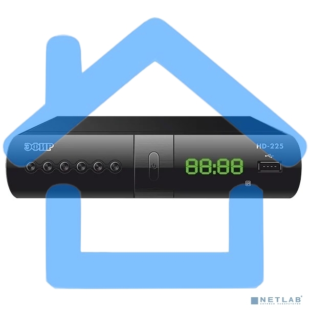 Ресивер эфирный цифровой DVB-T2/C HD HD-225 метал, дисплей DOLBY DIGITAL, Эфир