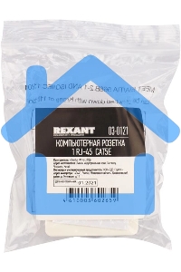 Розетка компьютерная 1-м ОП RJ45 CAT 5E бел. Rexant 03-0121