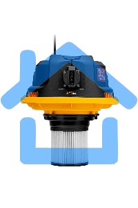 Строительный пылесос Denzel RVC20 желтый, 1400 Вт, уборка сухая/сбор воды/выдув, пылесборник мешок/контейнер, 20 л