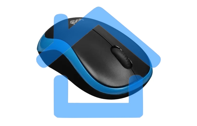 Мышь беспроводная Logitech M185 синий, 1000 dpi, радиоканал, USB, кнопки - 3