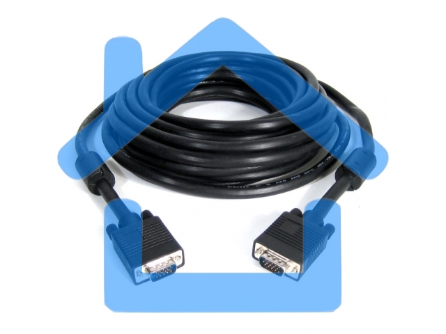 Кабель Gembird/Cablexpert CC-PPVGA-20M-B,Кабель VGA Premium, 15M/15M, 20м, черный, тройной экран,феррит.кольца