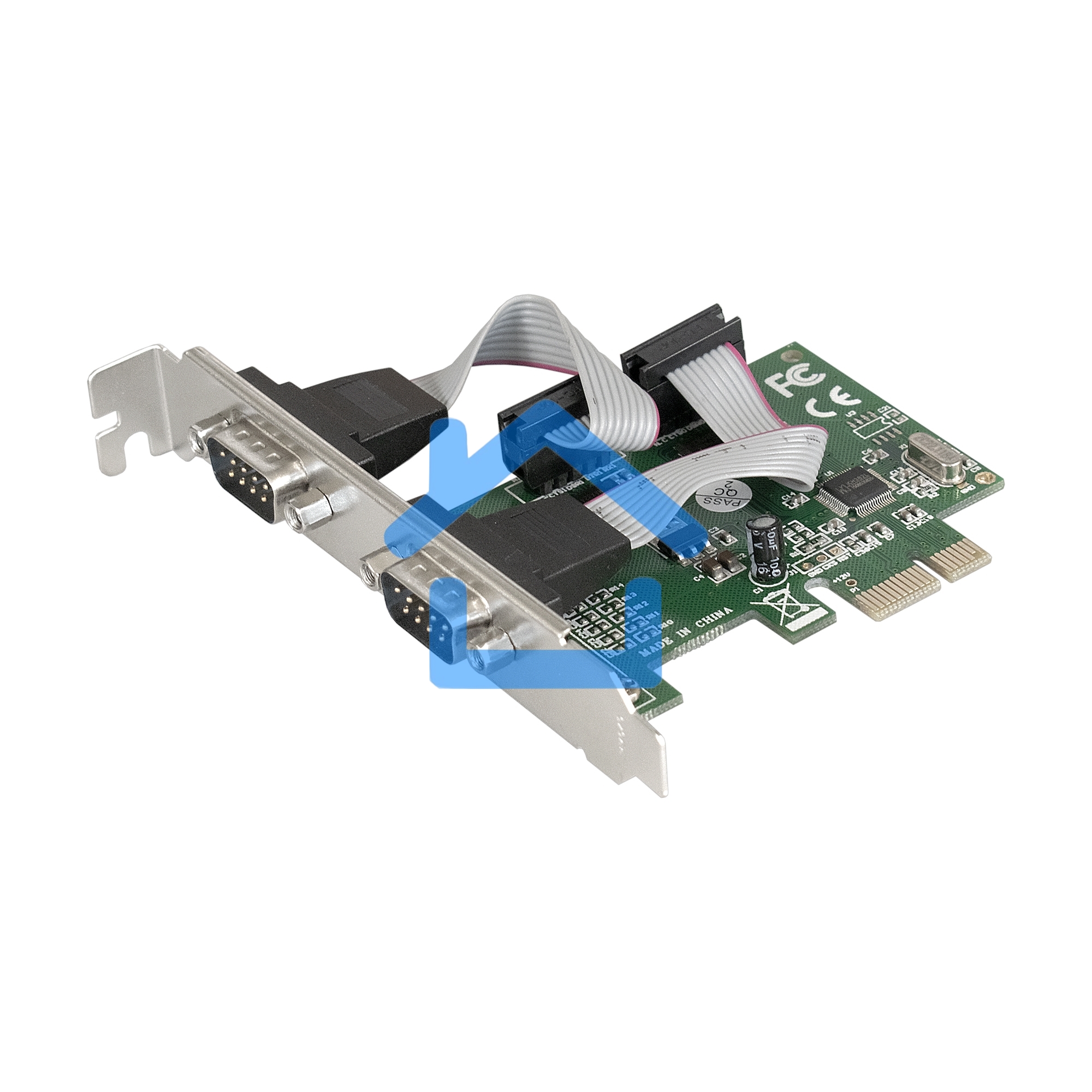Контроллер ExeGate EXE-307 PCI-E, 2*COM port (OEM)