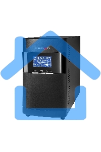 Источник бесперебойного питания CROWN On-Line CMUOA-350-3K EURO 3000VA/2700W, корпус металл, TOWER, АКБ 6*12V/9AH, PF-0.9, AVR 110-300V, порт RJ-11/45+USB/RS-232, EPO, розетки 4*EURO, входной кабель 2 м, вентилятор охлаждения, автомат, слот для SNMP, порт