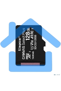 Флеш карта Kingston 128Gb micSDXC Canvas Select Plus 100R A1 C10 Single Pack w/o ADP EAN: 740617299076