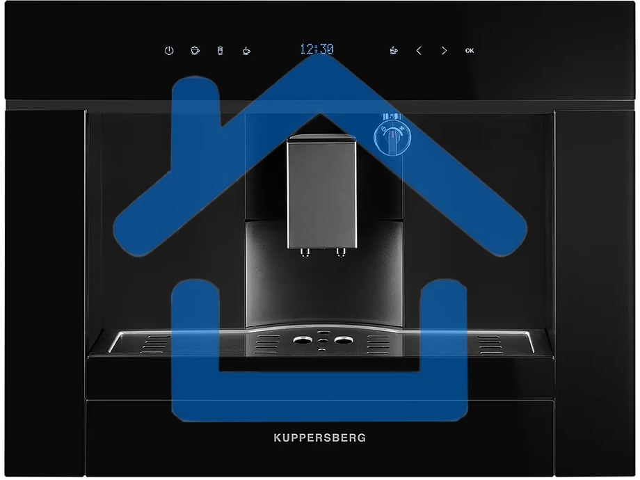 Автоматическая кофемашина Kuppersberg KCM 182 Black коллекция High-Tech,управление сенсорное,максимальное давление 20 бар,емкость для воды 1.8л, есть капучинатор,приготовление кофе автоматическое, материал панели стекло, черный