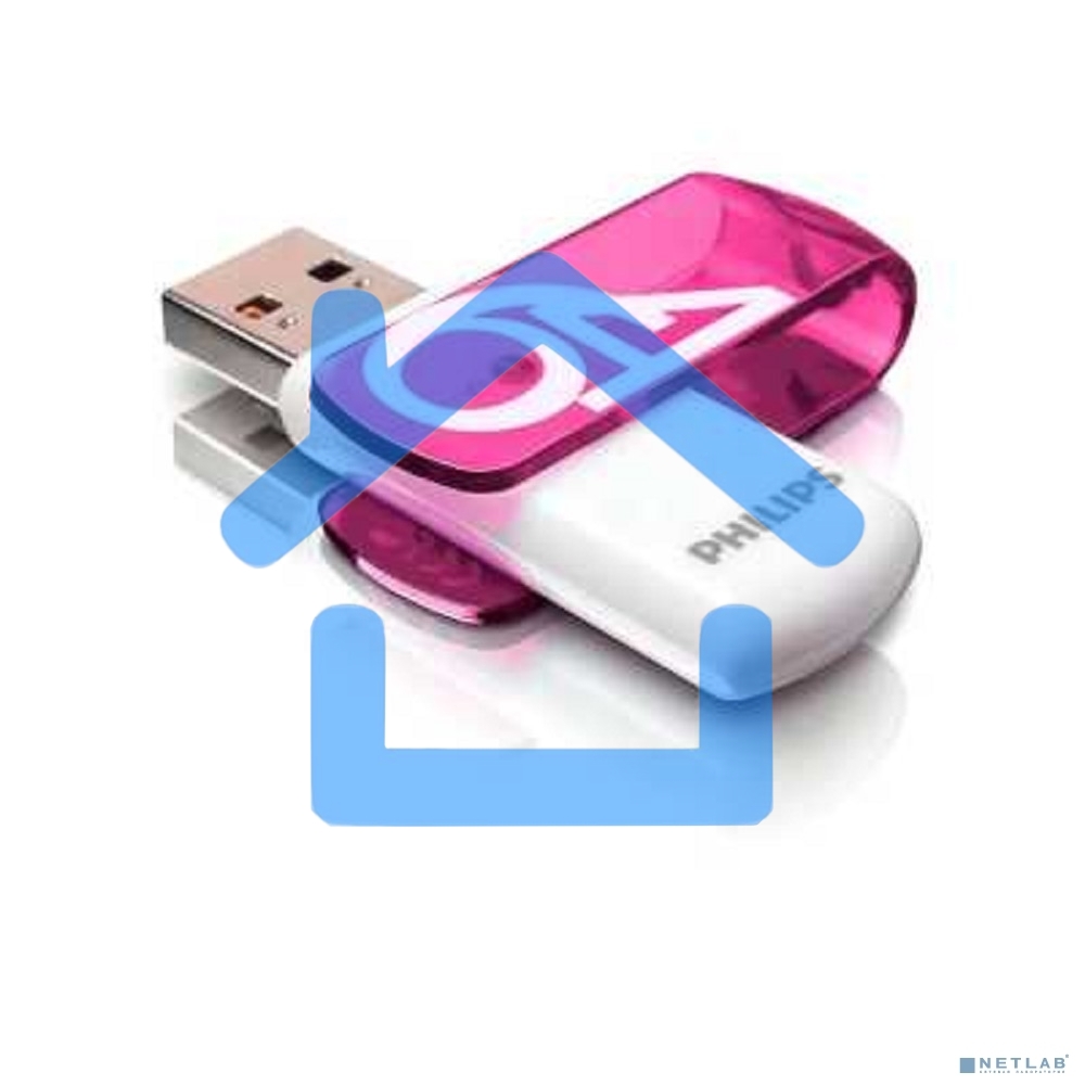 Флешка USB R/W 64Gb PHILIPS VIVID2.0 64Gb, USB 2.0