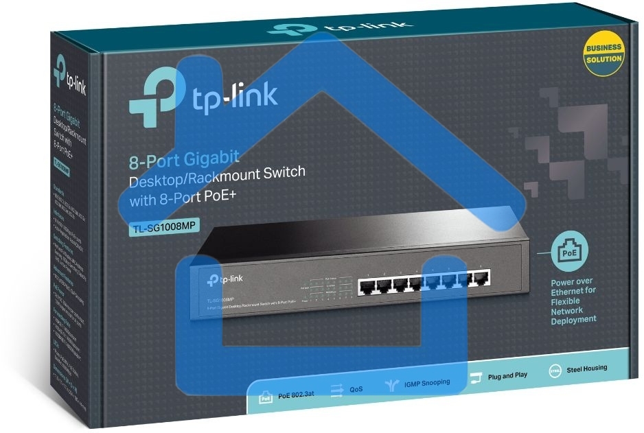 Коммутатор TP-LINK TL-SG1008MP 8-портовый настольный/монтируемый в стойку гигабитный коммутатор с 8 портами PoE+