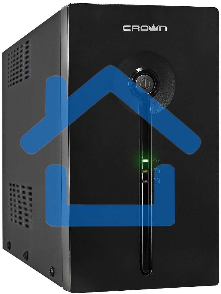 Источник бесперебойного питания CROWN Line Intractive CMU-SP1200EURO USB 1200VA\720W, корпус металл, 2x12V/9AH, розетки 4*EURO+1*IEC bybass, трансформатор AVR 140-290V, cъемный кабель 1.2 м, порт RJ11/45, порт USB, защита: от перегрузки, от КЗ, от скачков