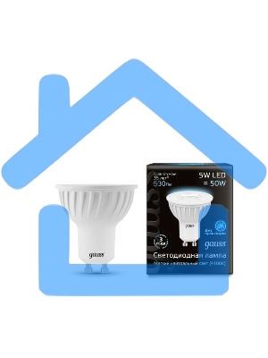 Лампа светодиодная Gauss 101506205LED MR16 GU10 5W 4100K