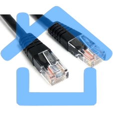 Патч-корд Lanmaster UTP TWT-45-45-0.5-BK вилка RJ-45-вилка RJ-45 кат.5е 0.5м черный ПВХ (уп.:1шт)
