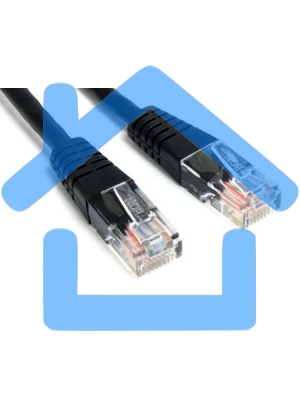 Патч-корд Lanmaster UTP TWT-45-45-0.5-BK вилка RJ-45-вилка RJ-45 кат.5е 0.5м черный ПВХ (уп.:1шт)