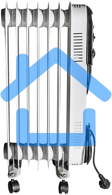 Обогреватель масляный Ресанта ОМПТ-7Н (7 секций) белый, 1500 Вт, 15 м2, термостат 67/3/3