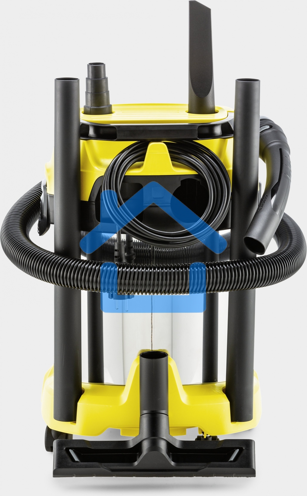 Строительный пылесос Karcher WD 3 P S V-17/4/20 желтый, 1000 Вт, уборка сухая/сбор воды, пылесборник мешок/контейнер, 17 л