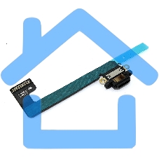 Шлейф c разъемом зарядки для Apple iPad Mini 2, Mini 3 черный Шлейф c разъемом зарядки для Apple iPad Mini 2, Mini 3 черный