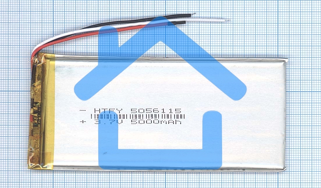 Аккумулятор Li-Pol (батарея) 5*56*115мм 3pin 3.7V/5000mAh