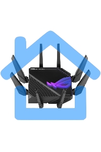 Роутер ASUS ROG GT-AXE16000 802.11 a/b/g/n/ac/ax до 1148 + 4804Мбит/c, 2,4 + 5 гГц, 8 антенн, USB, GbT LAN ; 90IG06W0-MU2A10