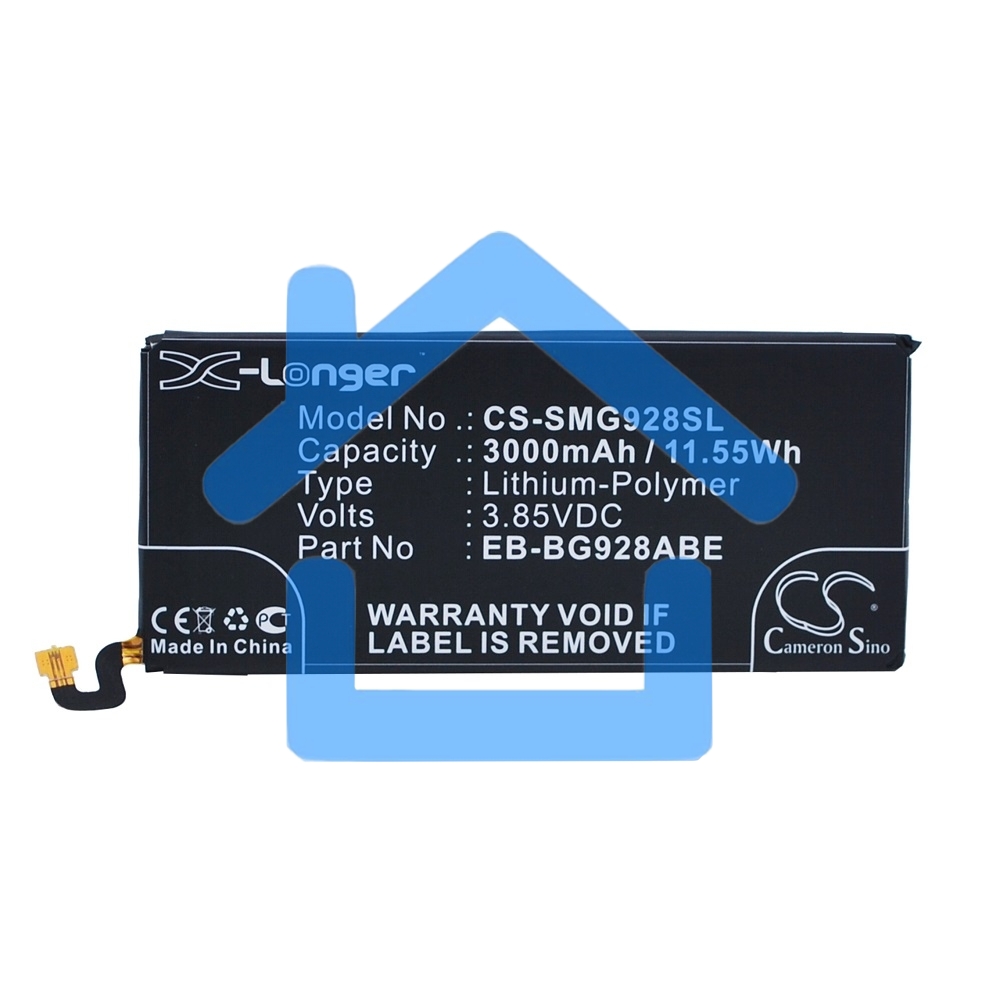 Аккумулятор CS-SMG928SL EB-BG928ABE для Samsung Galaxy S6 Edge+, 3.85V / 3000mAh / 11.55Wh