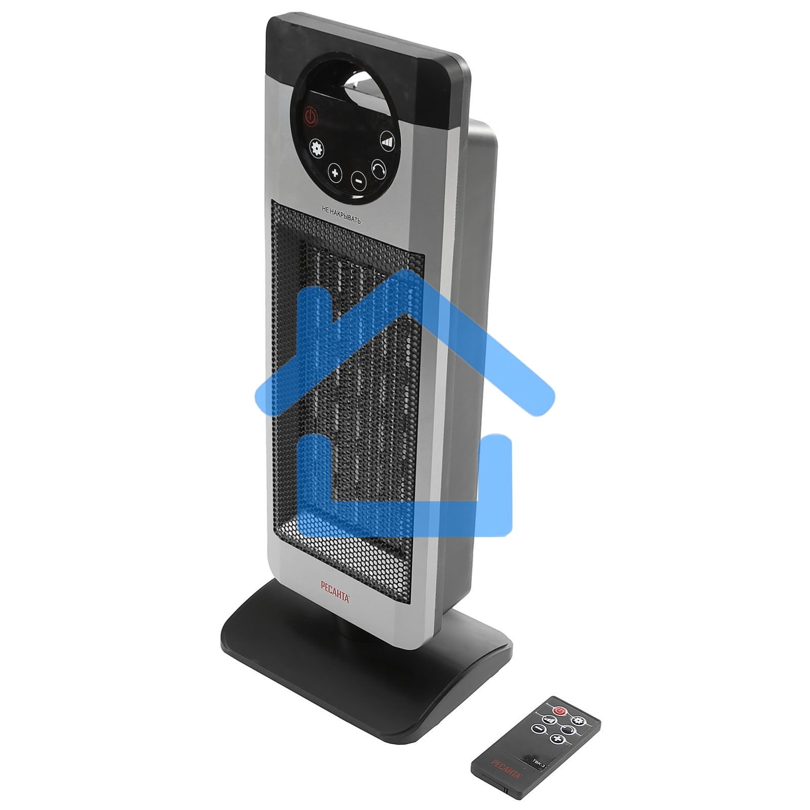 Тепловентилятор Ресанта ТВК-3, серый, 2000 Вт, 20 м2, термостат 67/2/5