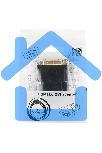Переходник Cablexpert HDMI-DVI 19F/19M золотые разъемы, пакет, черный (A-HDMI-DVI-2)