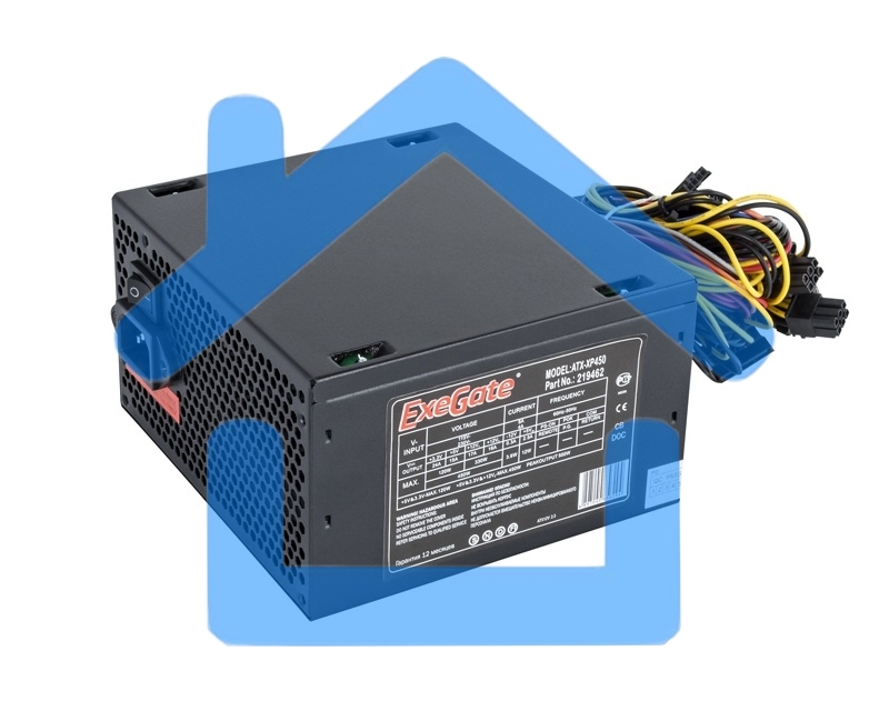 Блок питания ExeGate XP450 (EX219461RUS-PC), 450Вт, 120мм, черный
