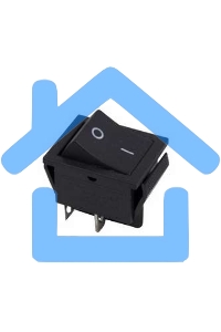 Выключатель клавишный Rexant 250V 15А (4с) ON-OFF черный