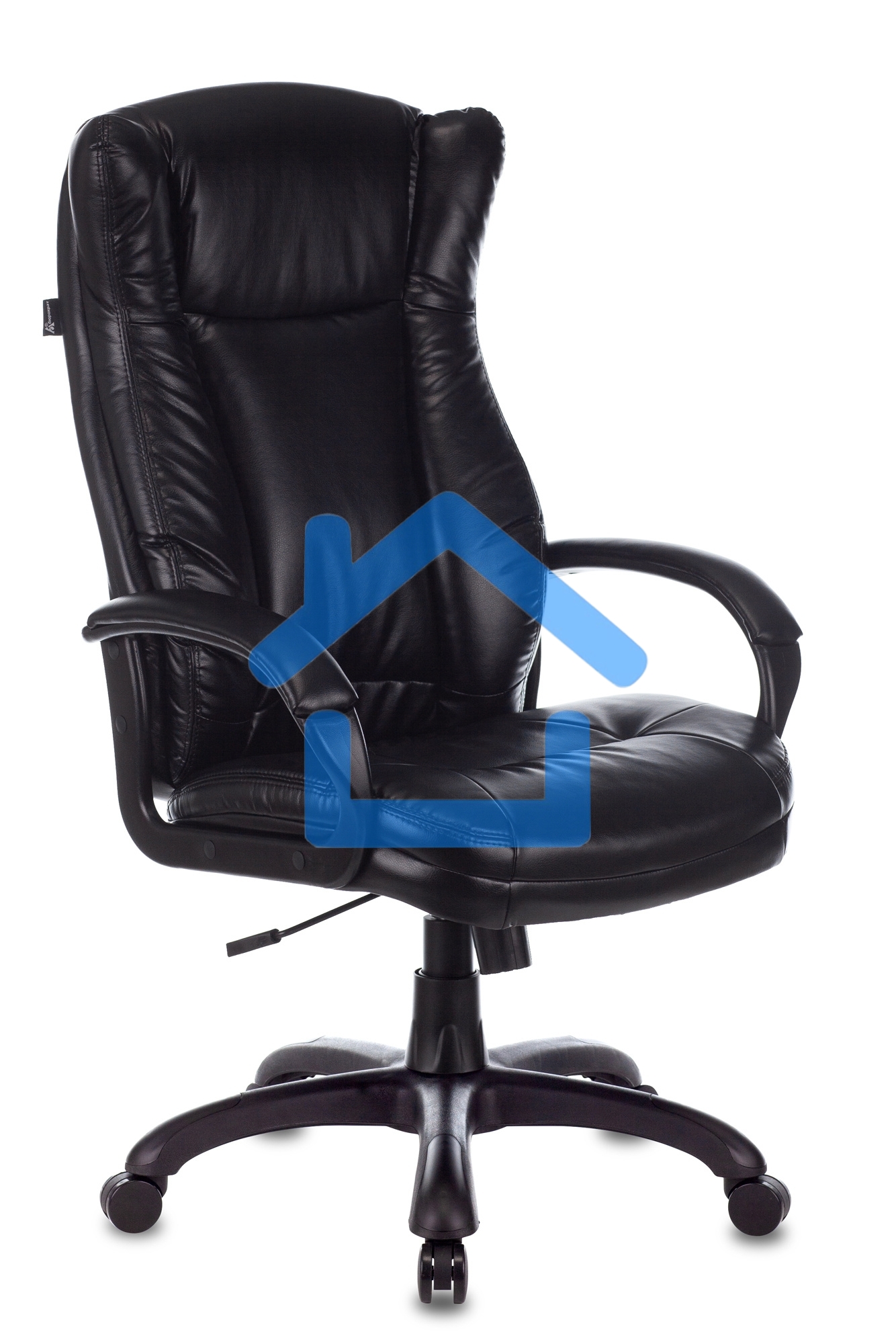 Кресло руководителя Бюрократ CH-879N Leather Venge черный, искусственная кожа, крестовина пластик