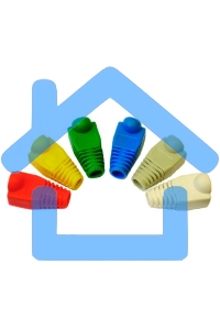 Защитные колпачки для кабеля 6,0мм cat.5, на соединение коннектора с кабелем, красный, 100 шт. в пчк