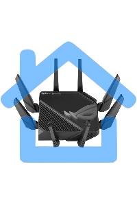 Роутер ASUS ROG GT-AXE16000 802.11 a/b/g/n/ac/ax до 1148 + 4804Мбит/c, 2,4 + 5 гГц, 8 антенн, USB, GbT LAN ; 90IG06W0-MU2A10