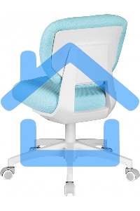 Кресло детское Cactus CS-CHR-3594BL голубой, крестов. пластик белый