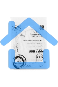 Кабель Gembird/Cablexpert CCP-mUSB2-AMBM-W-0.5M AM/microBM 5P, 0.5м, экран, белый, пакет