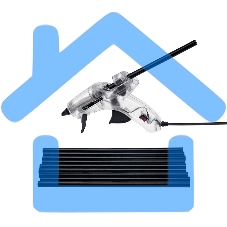 Клеевые стержни Rexant, Ø11 мм, 270 мм, черные, 1кг., пакет