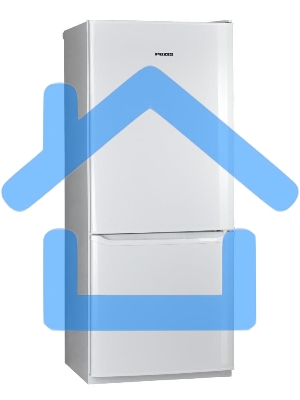 Холодильник Pozis RK-101 белый глянц. двухкамерный 156/57 л морозилка снизу