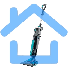 Пылесос паровой вертикальный Starwind SSV9550 темно-серый/голубой (черный/синий), питание от сети, 120 Вт, уборка влажная/паром/сухая, пылесборник 0.5 л